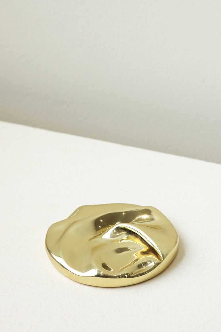 L24 - Miroir de poche en laiton doré