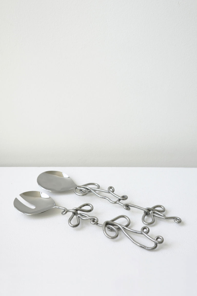 Set L49 L49 - Set of 2 Salad Servers in Silver | Completedworks
