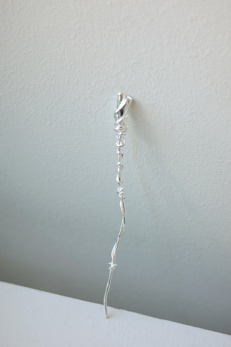 L60 - Set of 2 Flower Ornament in Silver