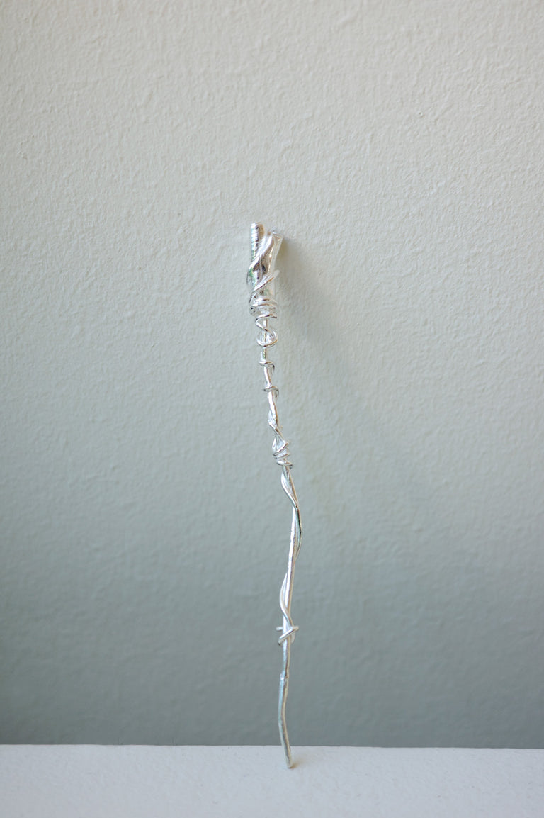 L60 - Set of 2 Flower Ornament in Silver