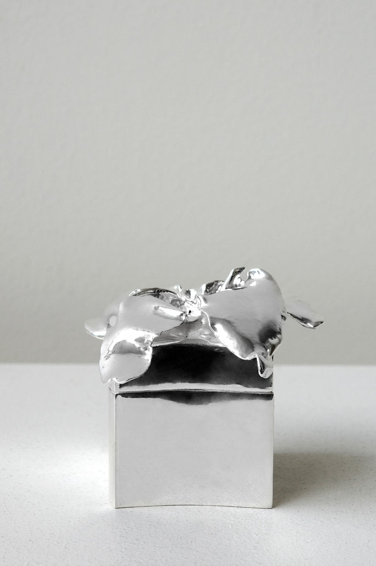Boîte à bijoux « Fleur » de taille moyenne – Boîte à bijoux en argent