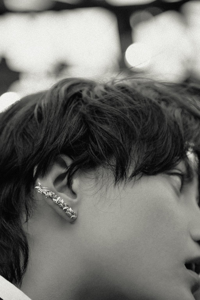 Dystopian Butterflies - 18 Carat Yellow Gold and Diamond Ear Climber