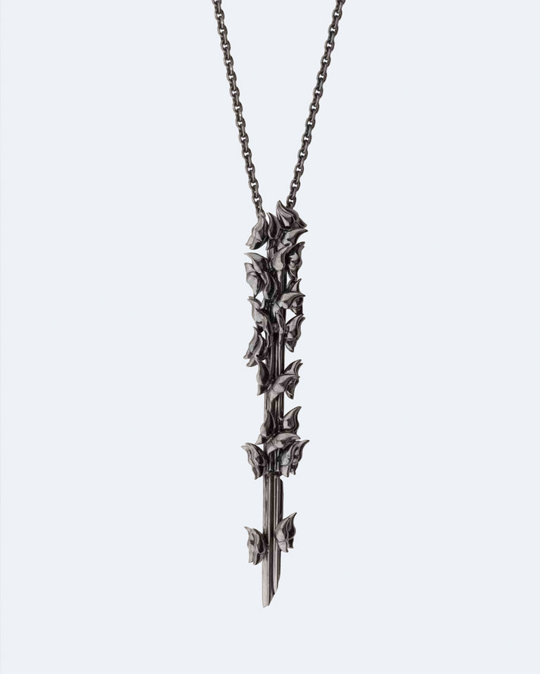 Un envol de papillons - Pendentif en or noir 18 carats