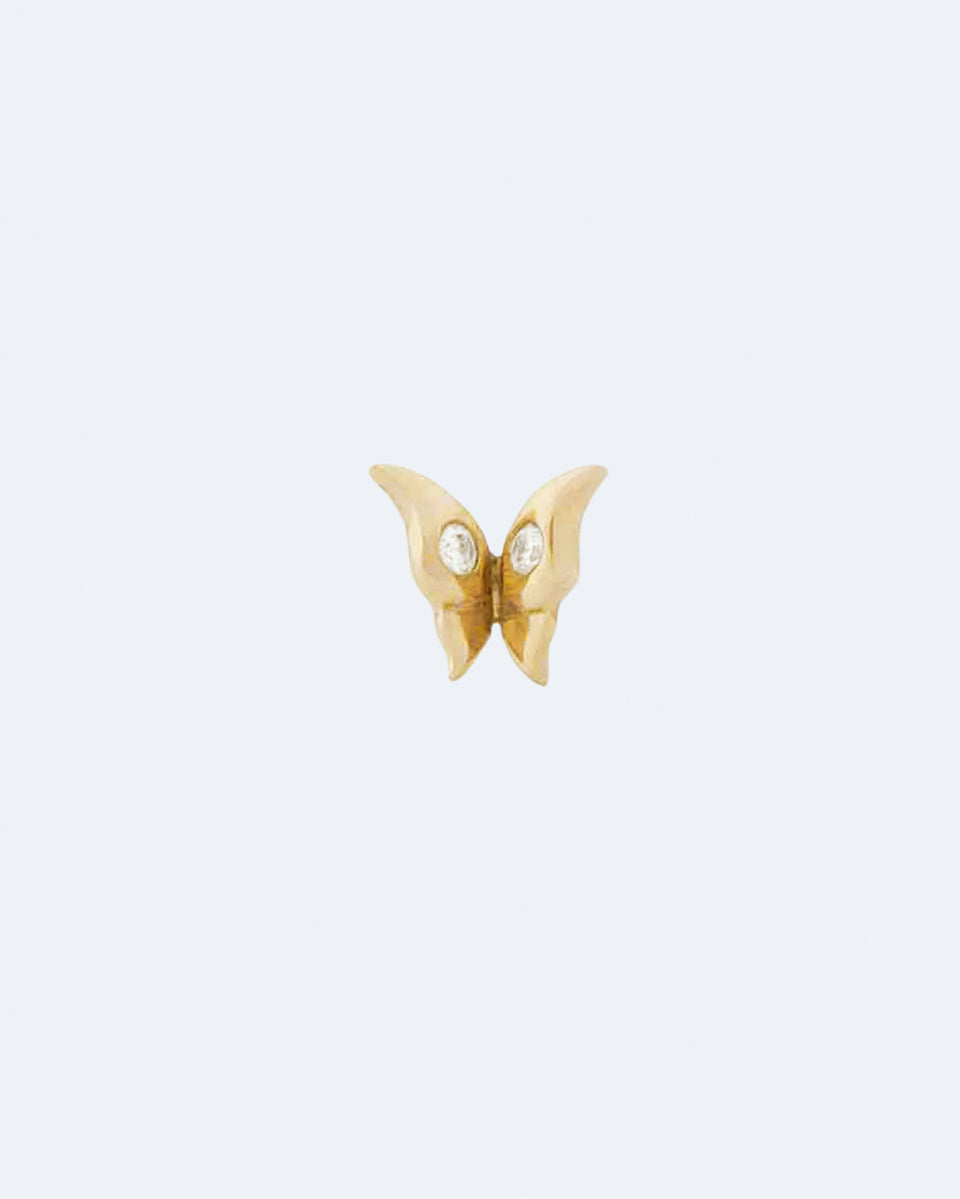 Puce d'oreille Dystopian Butterfly - Or jaune 18 carats et diamant, à l'unité
