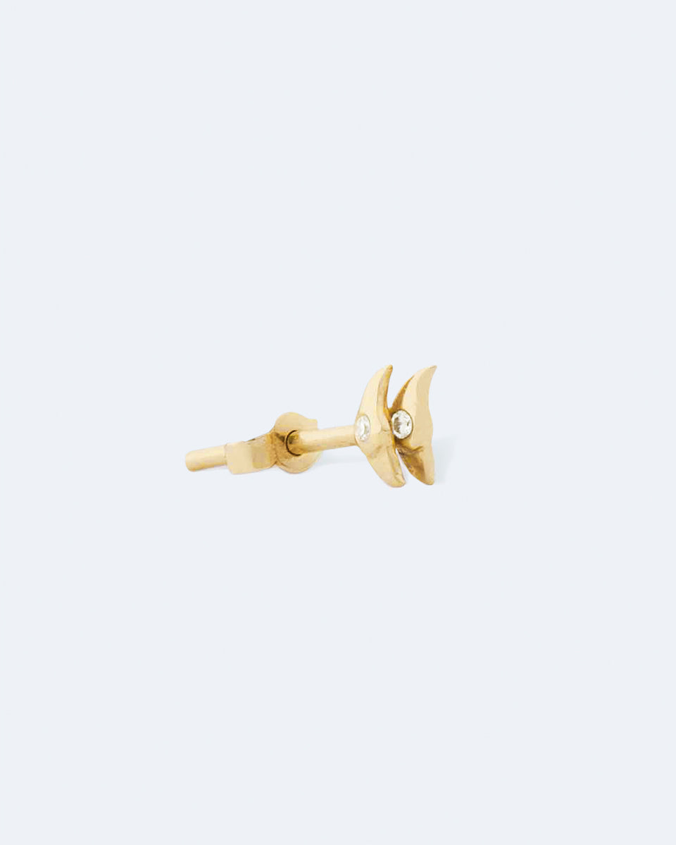 Puce d'oreille Dystopian Butterfly - Or jaune 18 carats et diamant, à l'unité