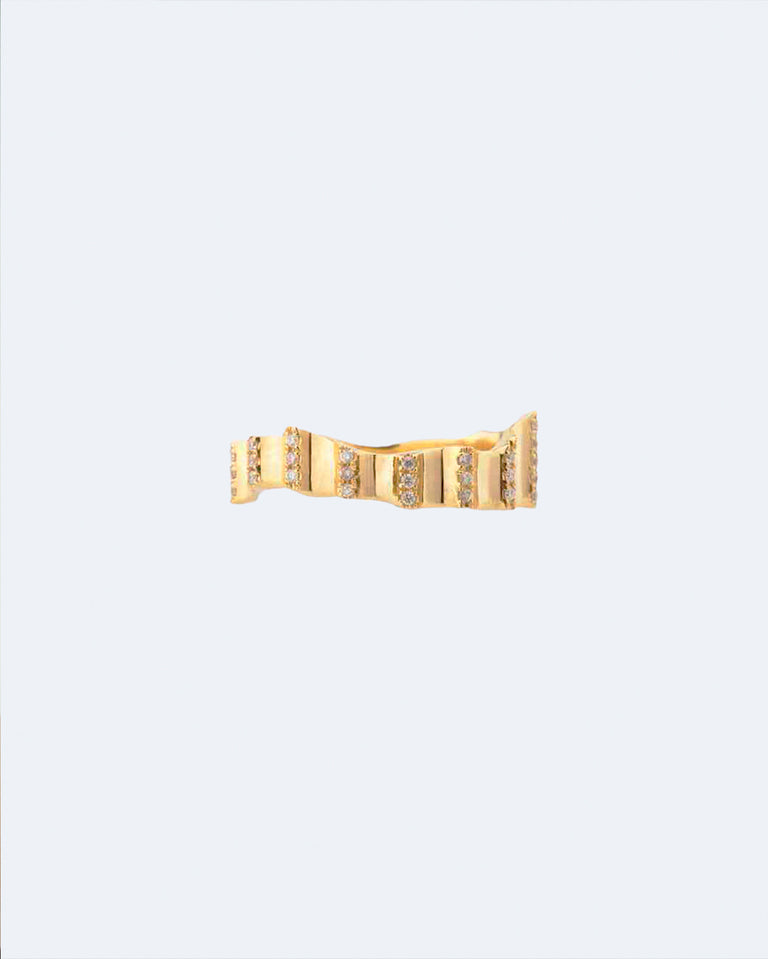 Fragment - Bague en or jaune 18 carats et diamants