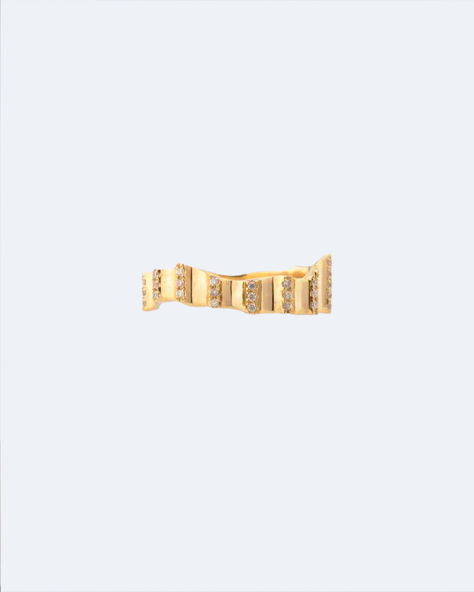Fragment - Bague en or jaune 18 carats et diamants