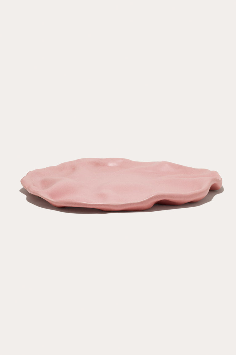 The Perfect Plate to Confound an In‐Law - Set of 3 Medium Plates in Matte Pink