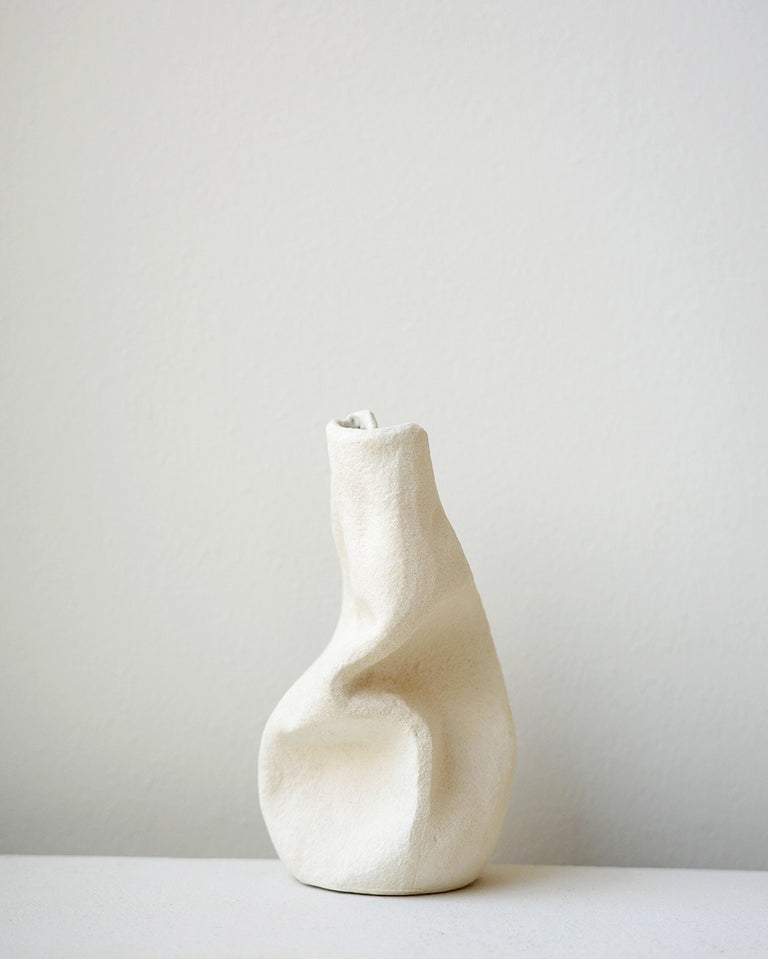 Réveil - Vase en Beige Texturé