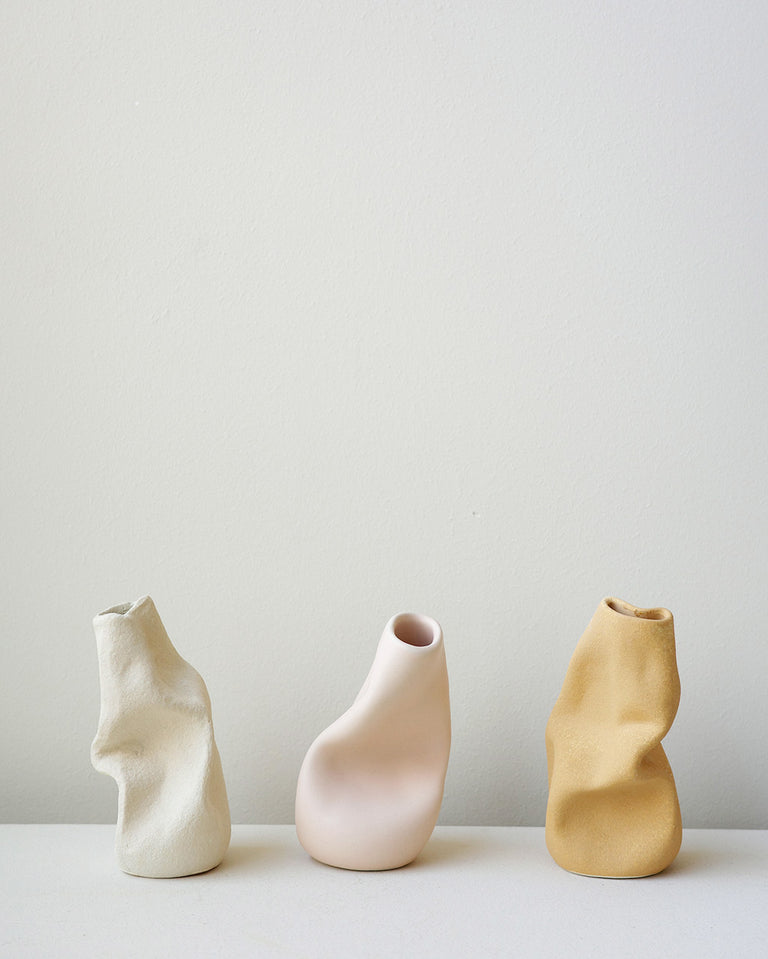 Réveil - Vase en Beige Texturé