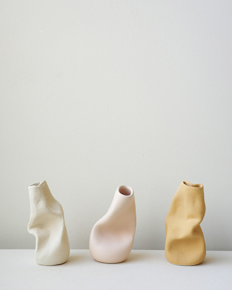 Réveil - Vase en Beige Texturé
