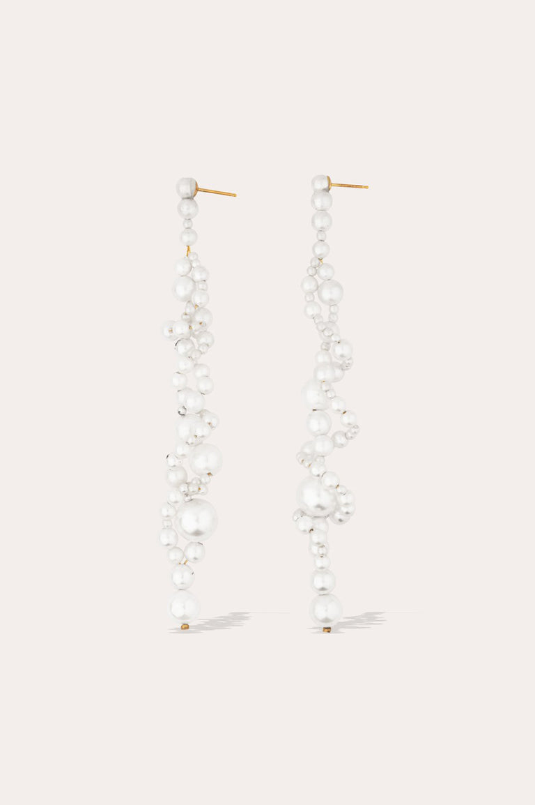 Running for the Hills - Pearl and Recycled Gold Vermeil Earrings