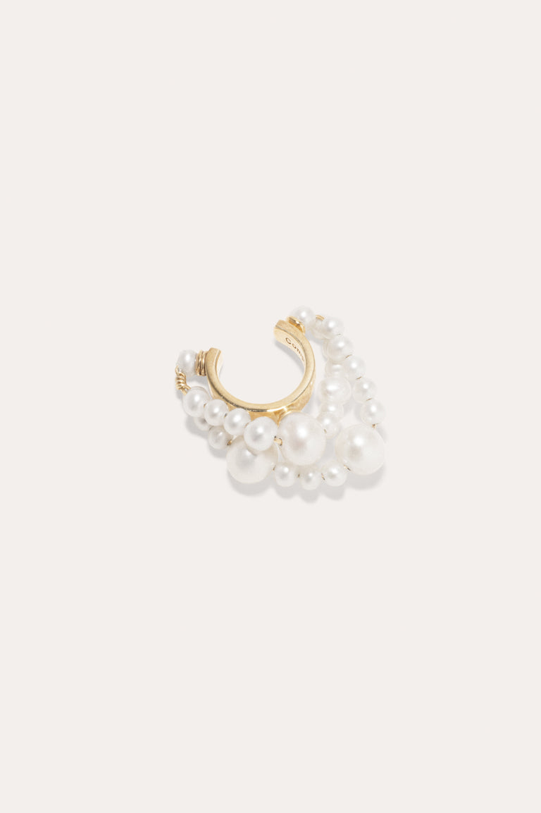 Cumulus - Pearl and Gold Vermeil Ear Cuff