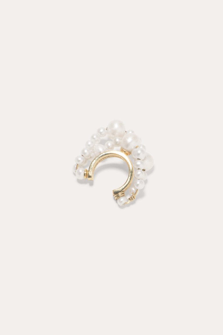 Cumulus - Pearl and Gold Vermeil Ear Cuff