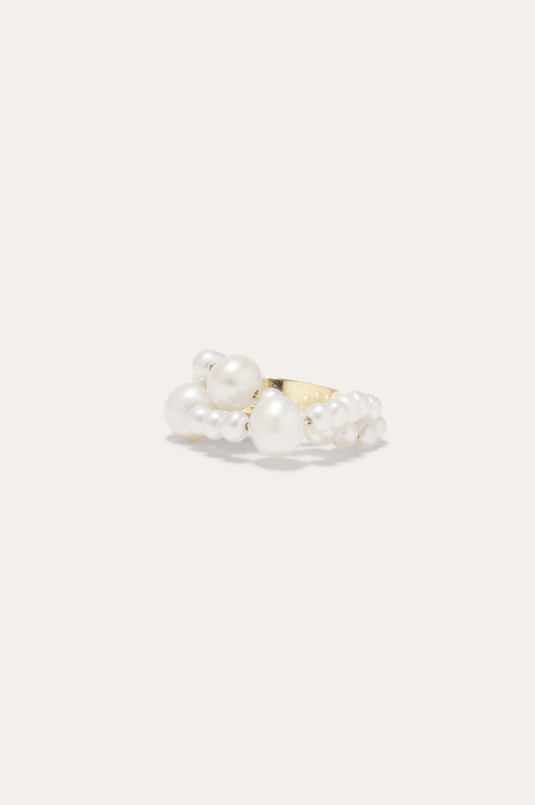 Cumulus - Pearl and Gold Vermeil Ear Cuff