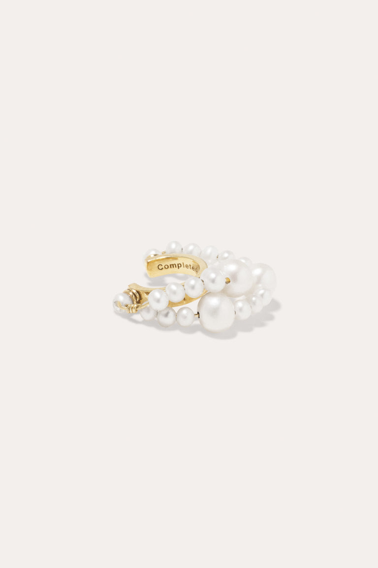 Cumulus - Pearl and Gold Vermeil Ear Cuff