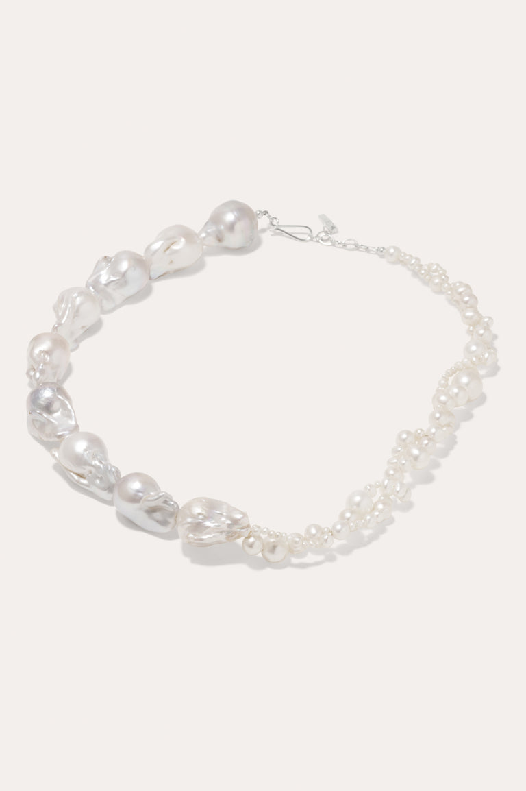 Parade Of Possibilities - Pearl and Platinum Plated Necklace