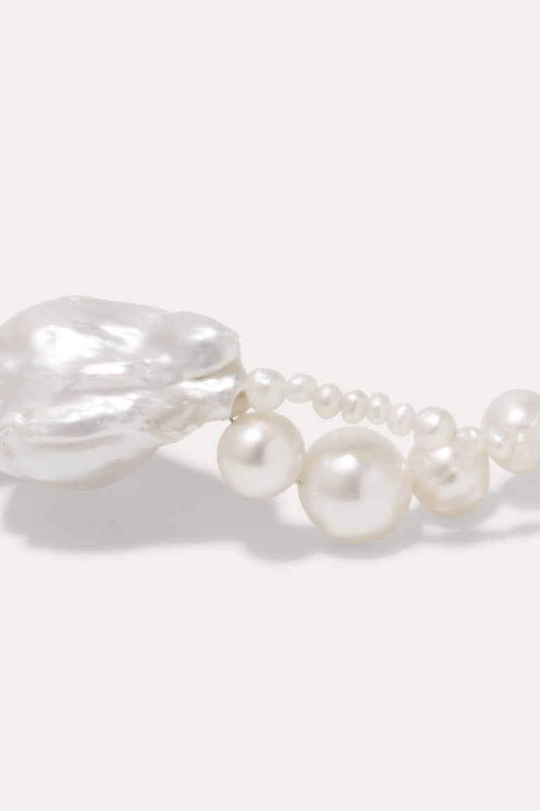 Parade Of Possibilities - Pearl and Platinum Plated Necklace