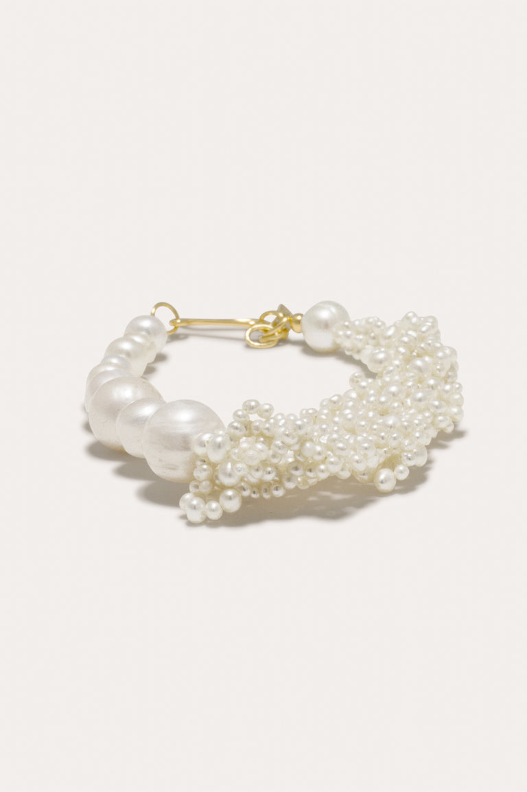 Cove - Bracelet en perles et vermeil d'or recyclé