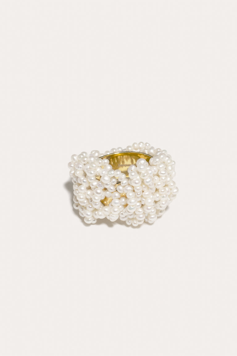 Cove - Pearl and Recycled Gold Vermeil Ring