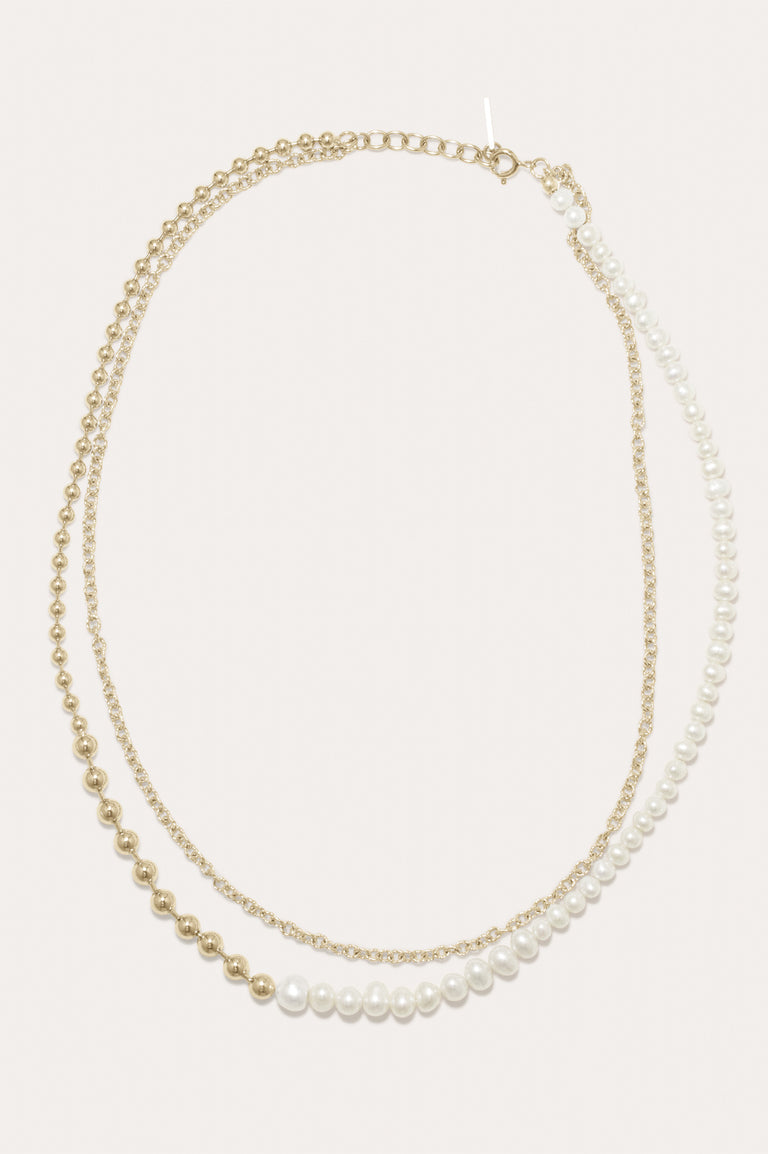 Forgotten Seas - Pearl and Gold Vermeil Necklace