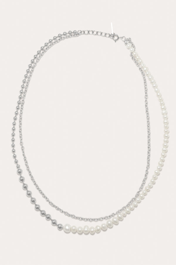 Mers oubliées - Collier en perles et argent sterling