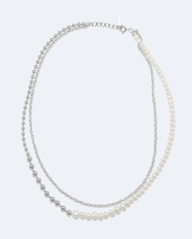 Mers oubliées - Collier en perles et argent sterling