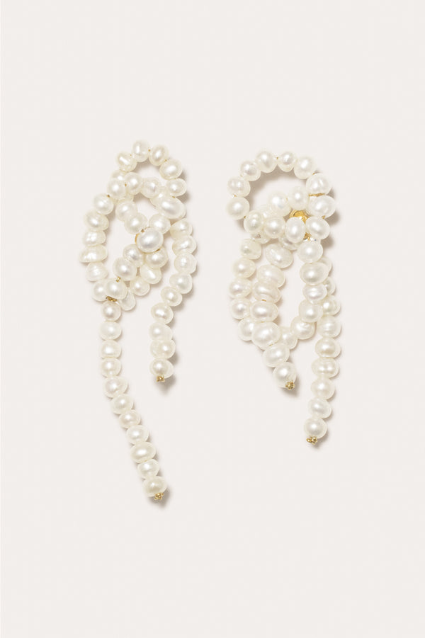 La brèche entre les nuages - Boucles d'oreilles en perles et vermeil d'or recyclé