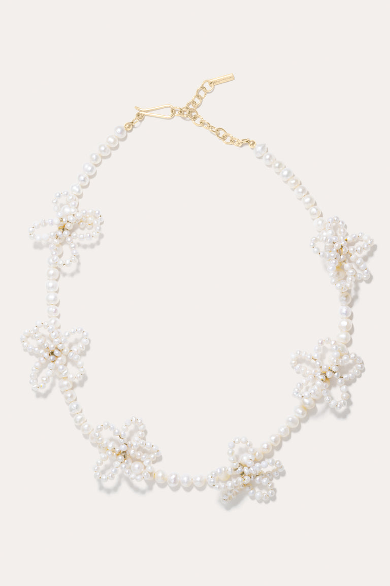 P142 - Pearl and Recycled Gold Vermeil Necklace