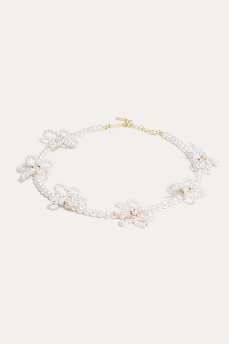 P142 - Pearl and Recycled Gold Vermeil Necklace