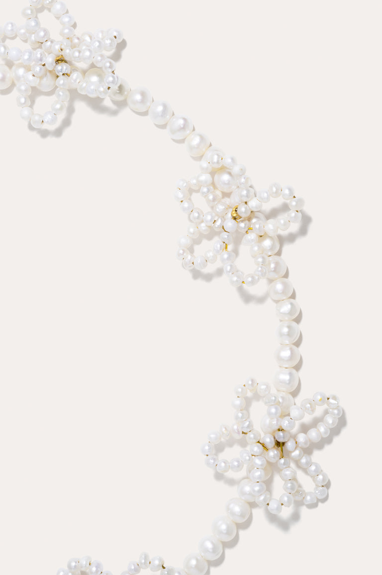P142 - Pearl and Recycled Gold Vermeil Necklace