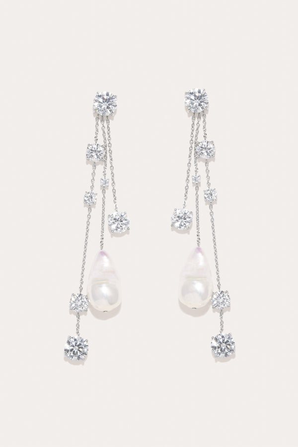 Bonafide Madness - Boucles d'oreilles en argent recyclé, perles et zircons