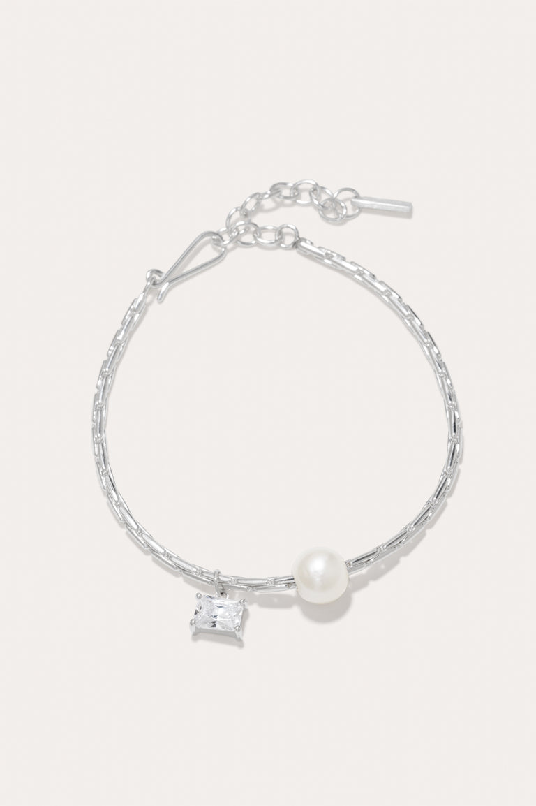 Le Locus de la Bravoure - Bracelet en argent sterling avec perles et zircone