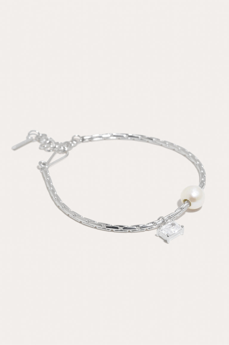 Le Locus de la Bravoure - Bracelet en argent sterling avec perles et zircone