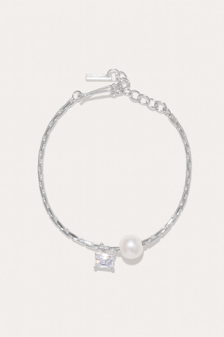 Le Locus de la Bravoure - Bracelet en argent sterling avec perles et zircone
