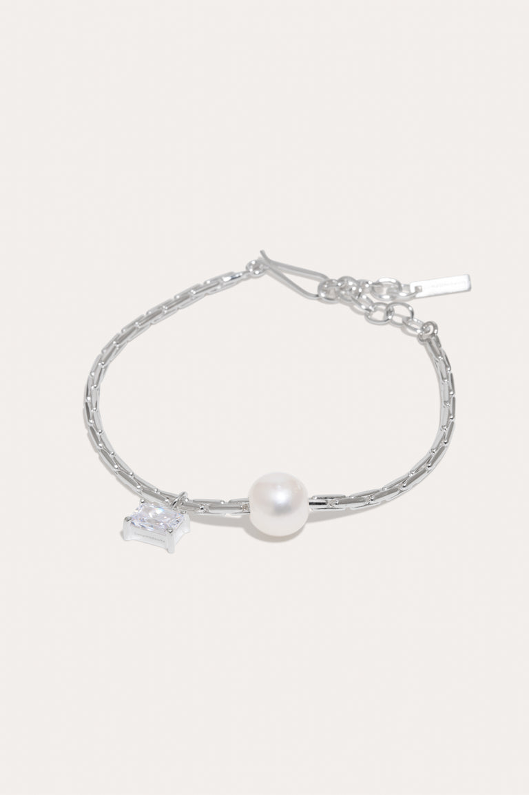 Le Locus de la Bravoure - Bracelet en argent sterling avec perles et zircone