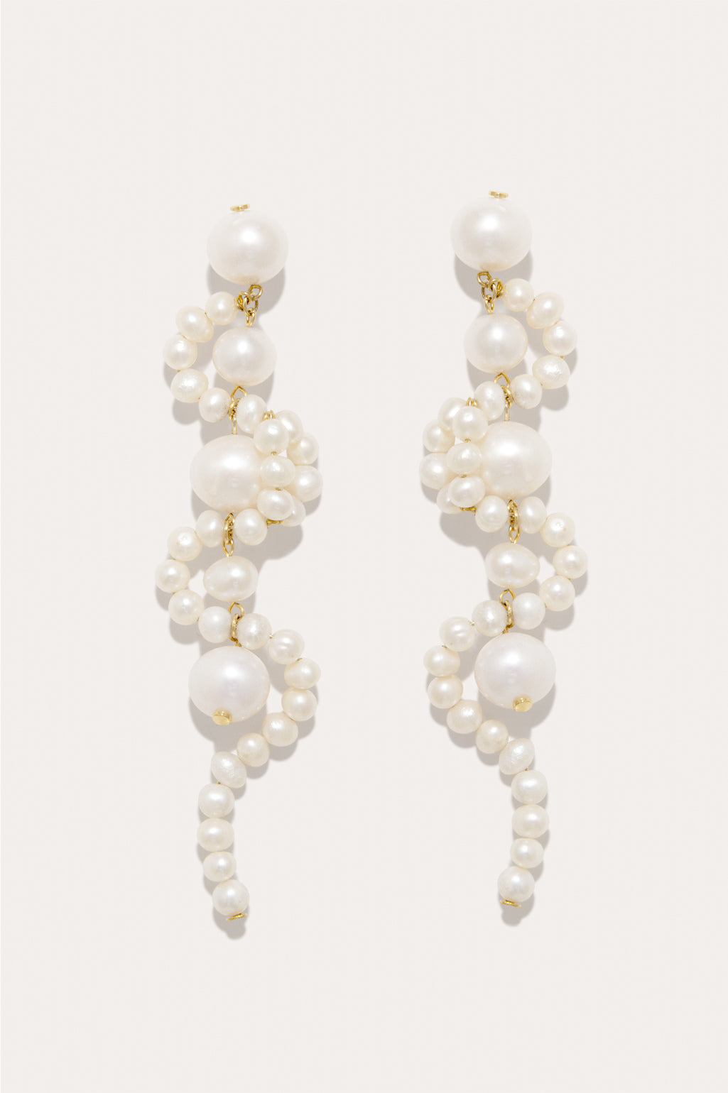 The Mist - Pearl and Recycled Gold Vermeil Earrings | Completedworks