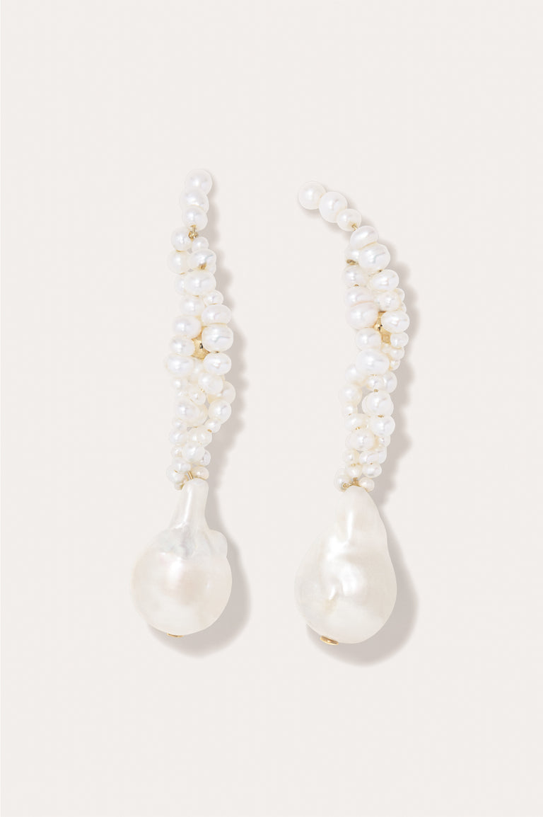 J'ai compris - Boucles d'oreilles en perles et vermeil d'or recyclé