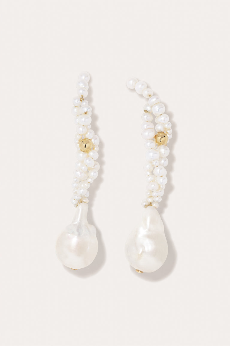 Gotcha  - Pearl and Gold Vermeil Earrings