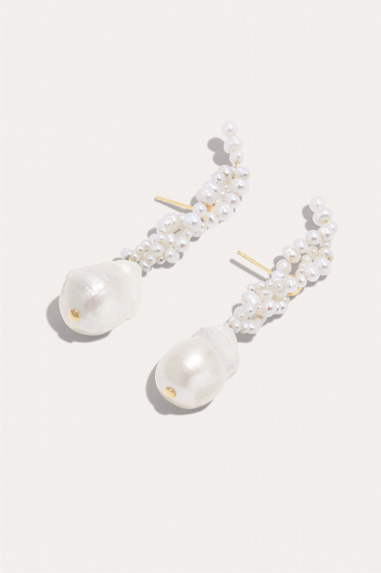 J'ai compris - Boucles d'oreilles en perles et vermeil d'or recyclé
