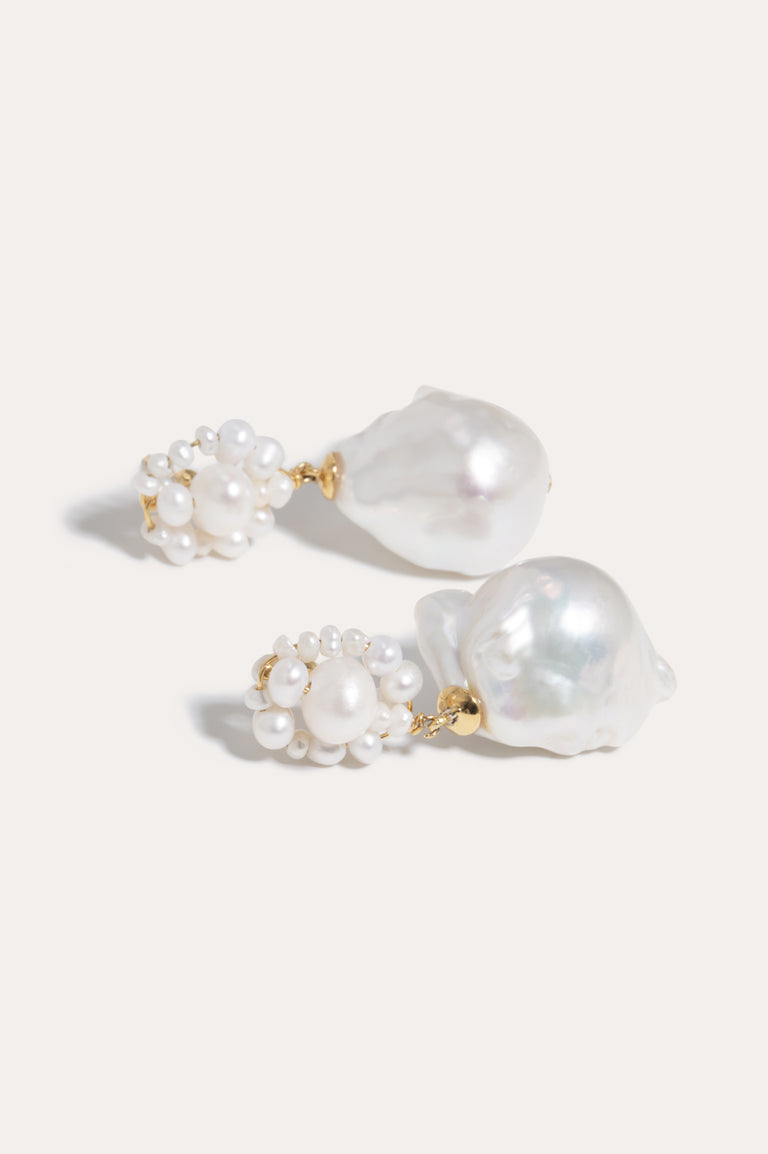 Tra‐la‐la - Pearl and Gold Vermeil Earrings