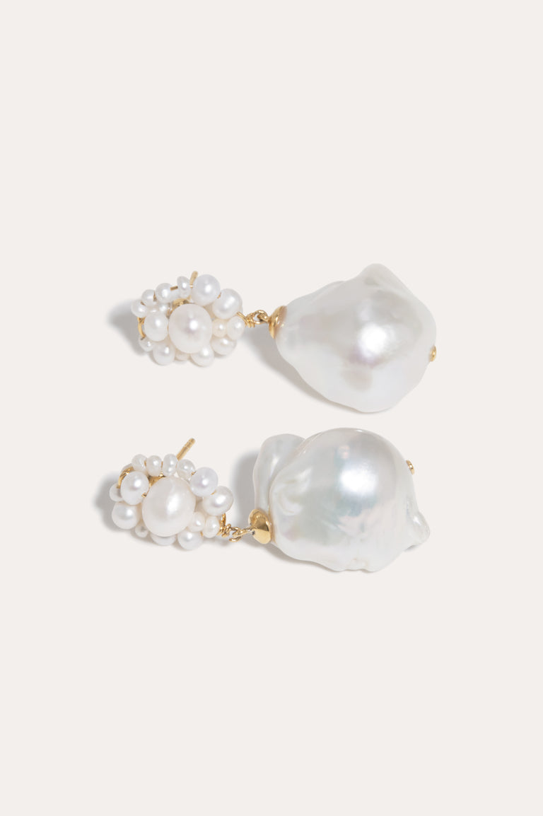 Tra-la-la - Boucles d'oreilles en Perle et Vermeil