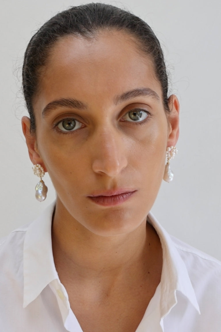 Tra‐la‐la - Pearl and Gold Vermeil Earrings