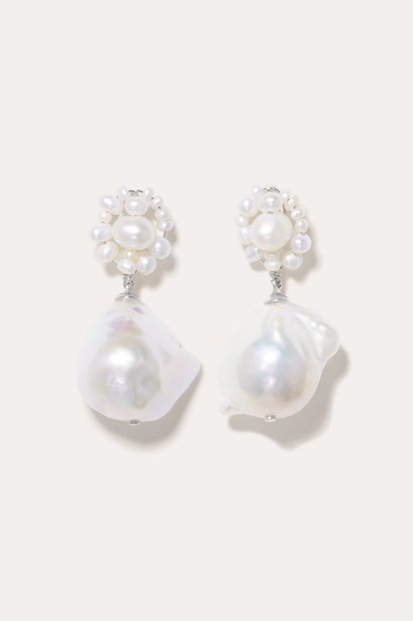 Tra-la-la - Boucles d'oreilles en perles et argent sterling
