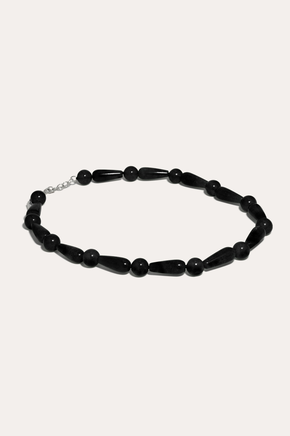 The Depths of Time - Black Onyx and Recycled Silver Necklace