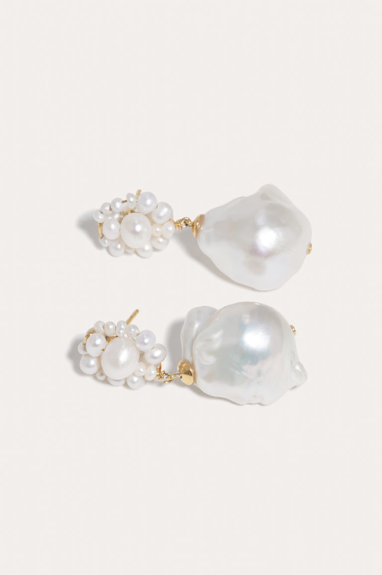 Tra‐la‐la - Pearl and Gold Vermeil Earrings