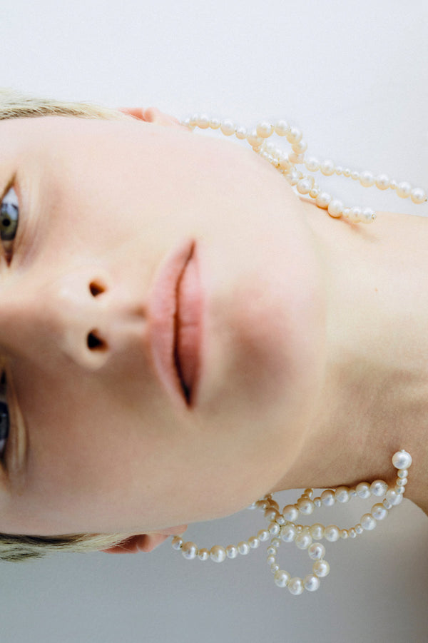 Boucles d'oreilles « Whopping Great » avec perles et argent recyclé