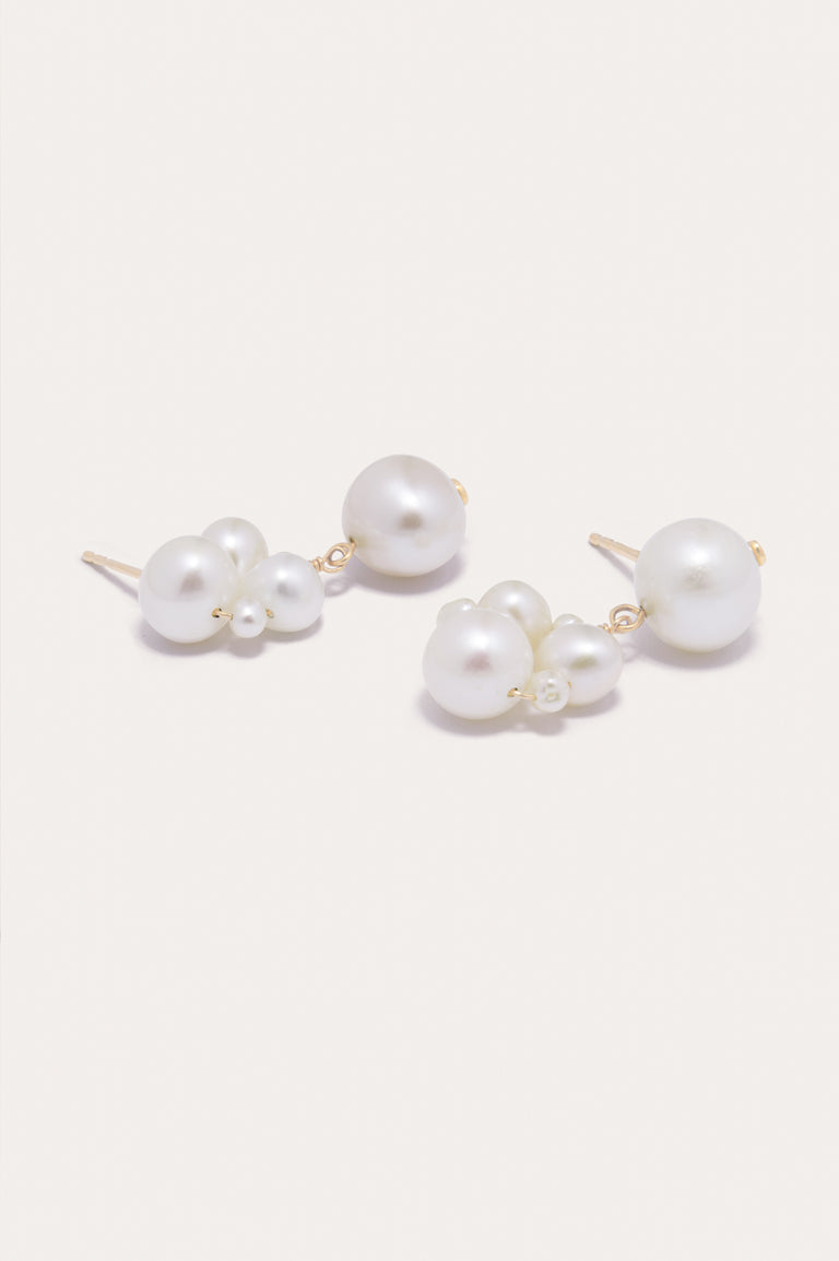 Foibles - Boucles d'oreilles perle et vermeil or recyclé