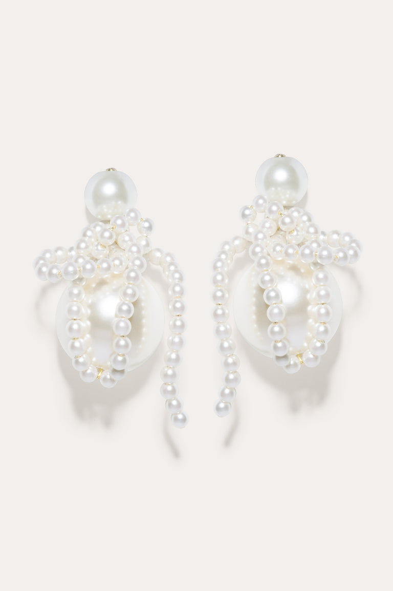 Time is Thirsty - Pearl and Gold Plated Earrings