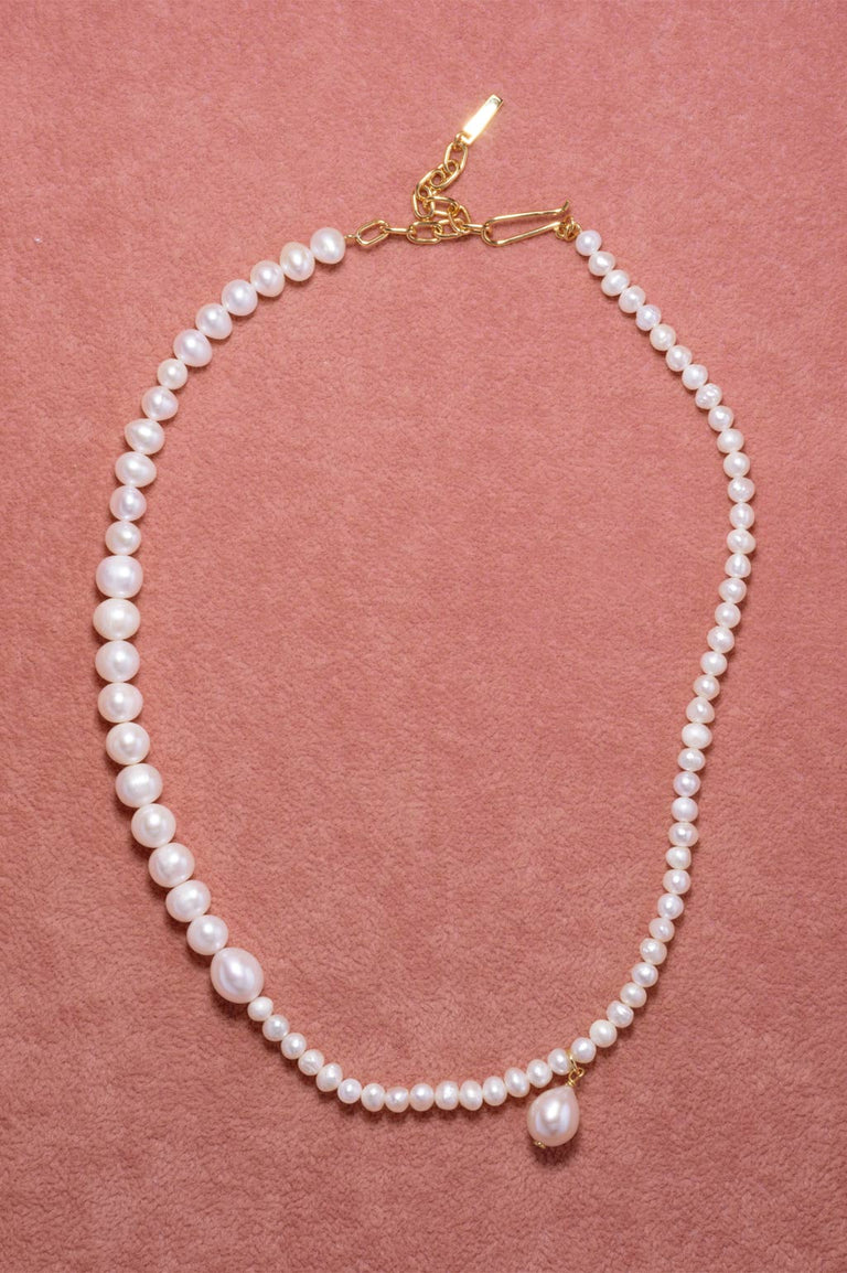 P229 - Collier perles et vermeil or recyclé